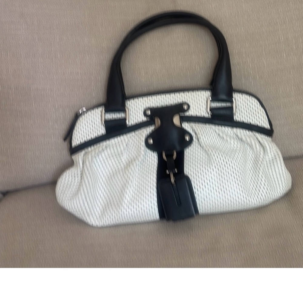 Hugo Boss Black and Cream Shoulder Bag